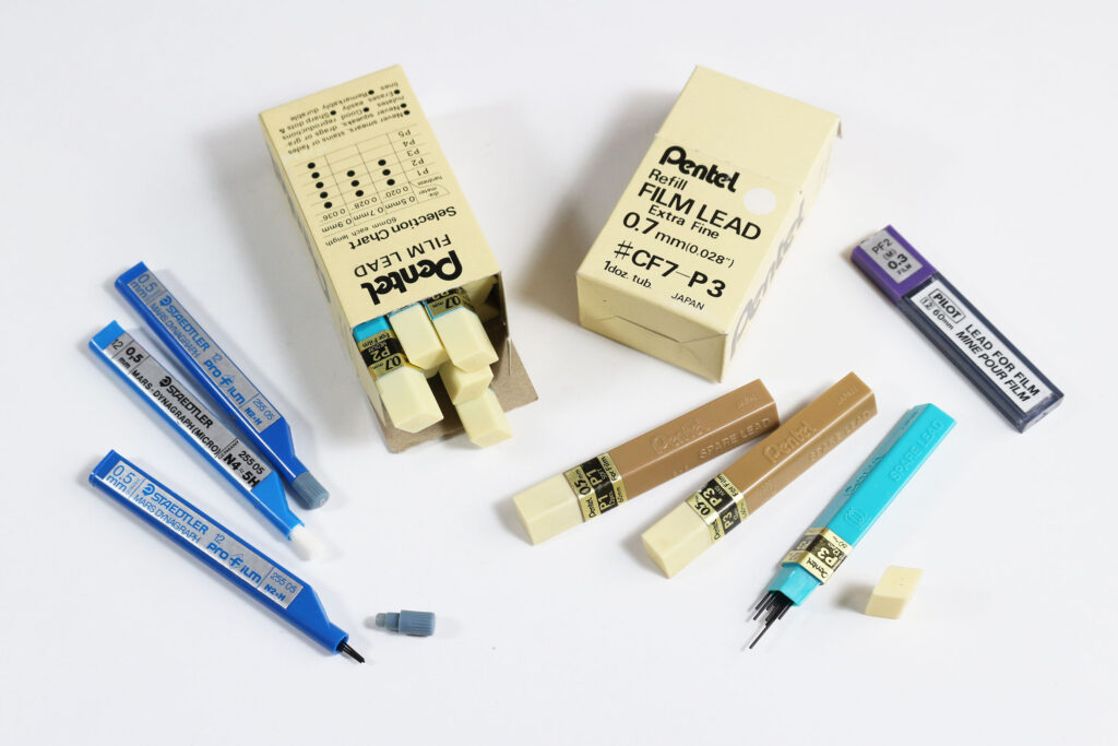 Film leads by Staedtler, Pentel and Pilot
