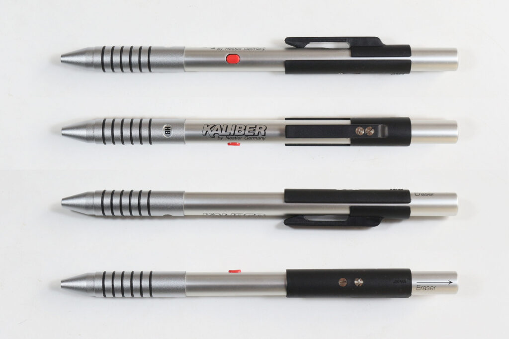 Four views of the Nestler Kaliber mechanical pencil