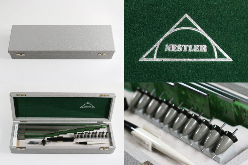 Nestler lettering set with templates and pens