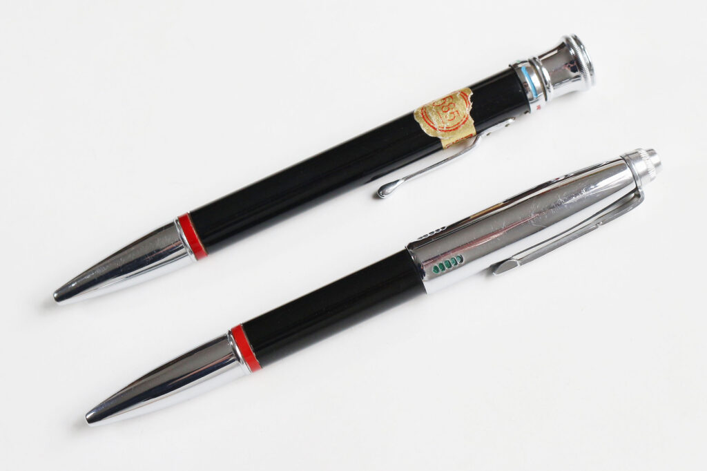 Rotring multi-pencils: Farbstift-kuli, 4farb-kuli comparison