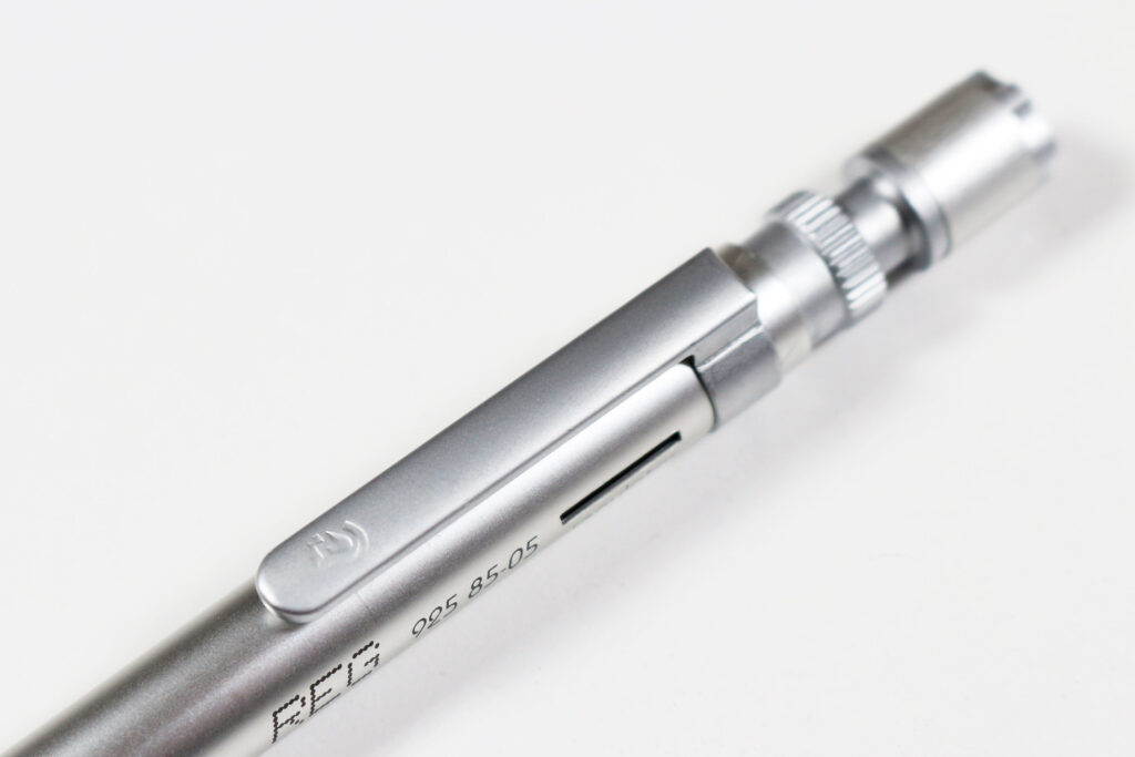 Staedtler REG mechanical pencil with lead regulator clip detail