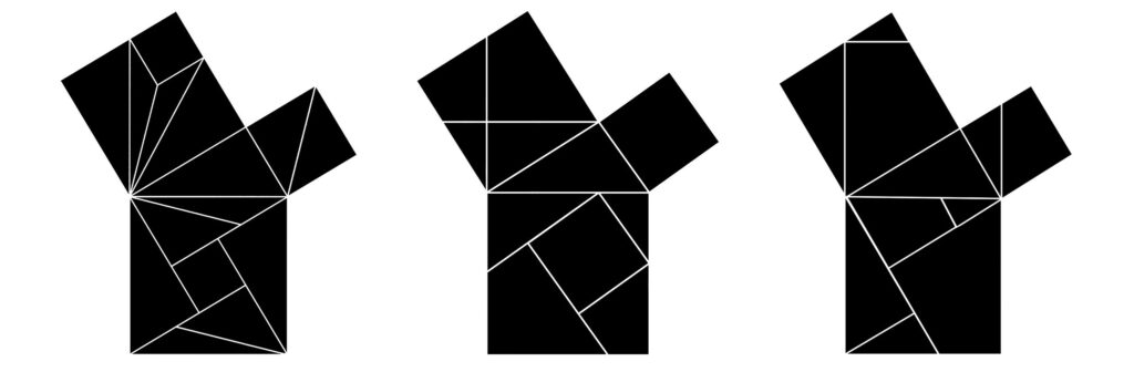 Tangram-style proofs of Euclid's 47th Problem