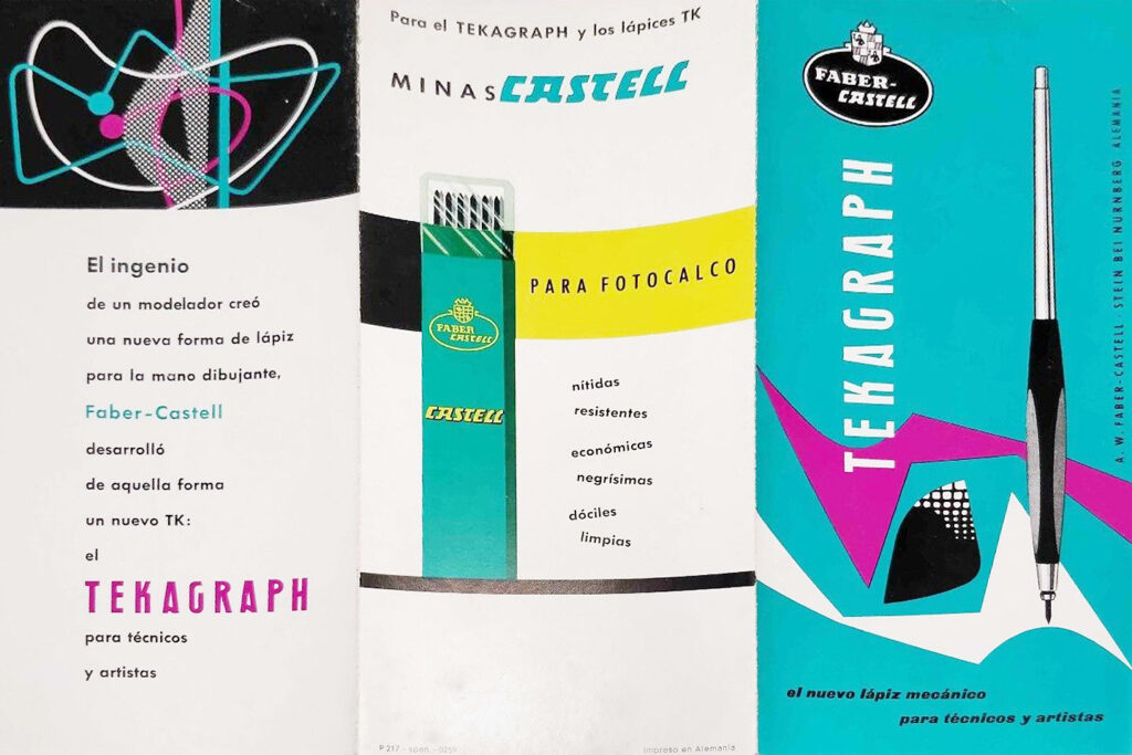 Faber-Castell 9603 Tekagraph mechanical pencil brochure front