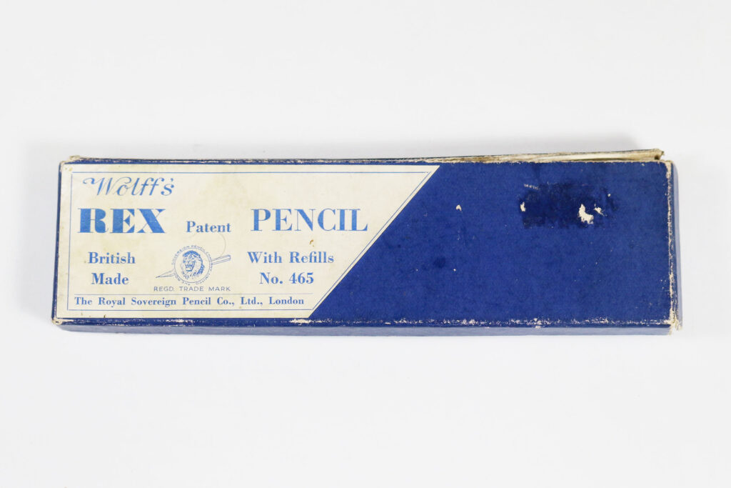 Wolff's Rex patent pencil box lid