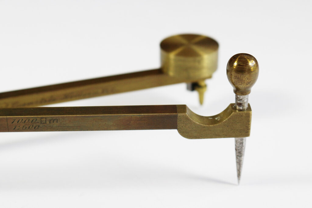 Early Stanley brass polar planimeter tracer pin detail