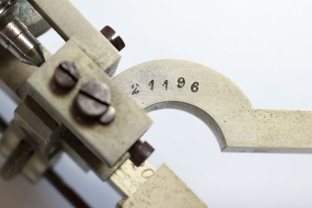 Stanley-Amsler patent planimeter serial number detail