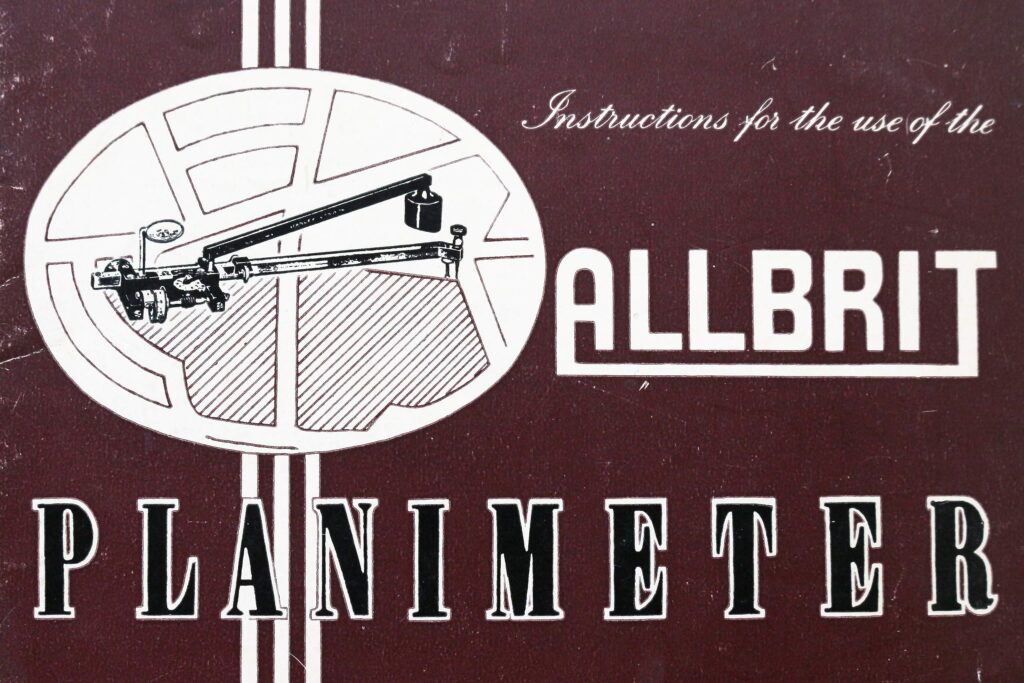 WF Stanley Allbrit planimeter instruction booklet cover