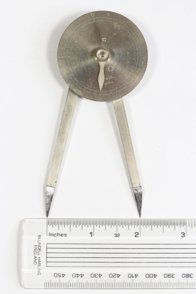 Elliott Bros electrum dial dividers 2 inch test measurement