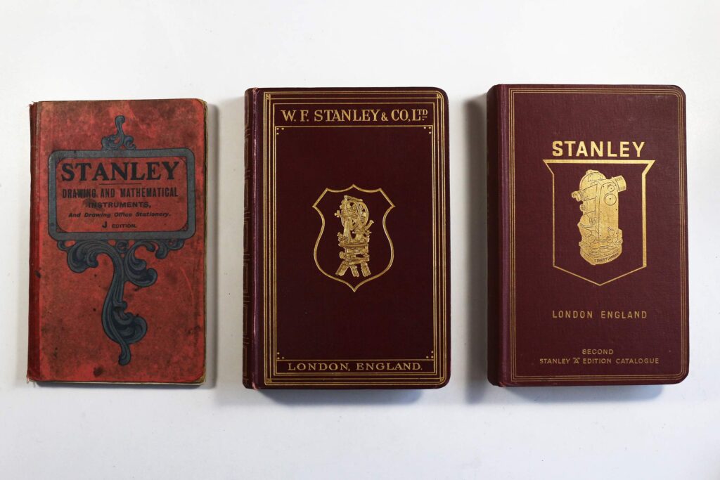 WF Stanley catalogues from 1908, 1931 and 1960