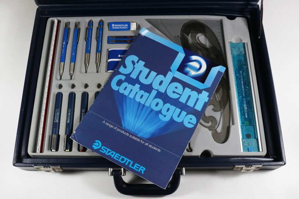 Staedtler Mars drawing case 670 A3 briefcase with student catalogue for 1984