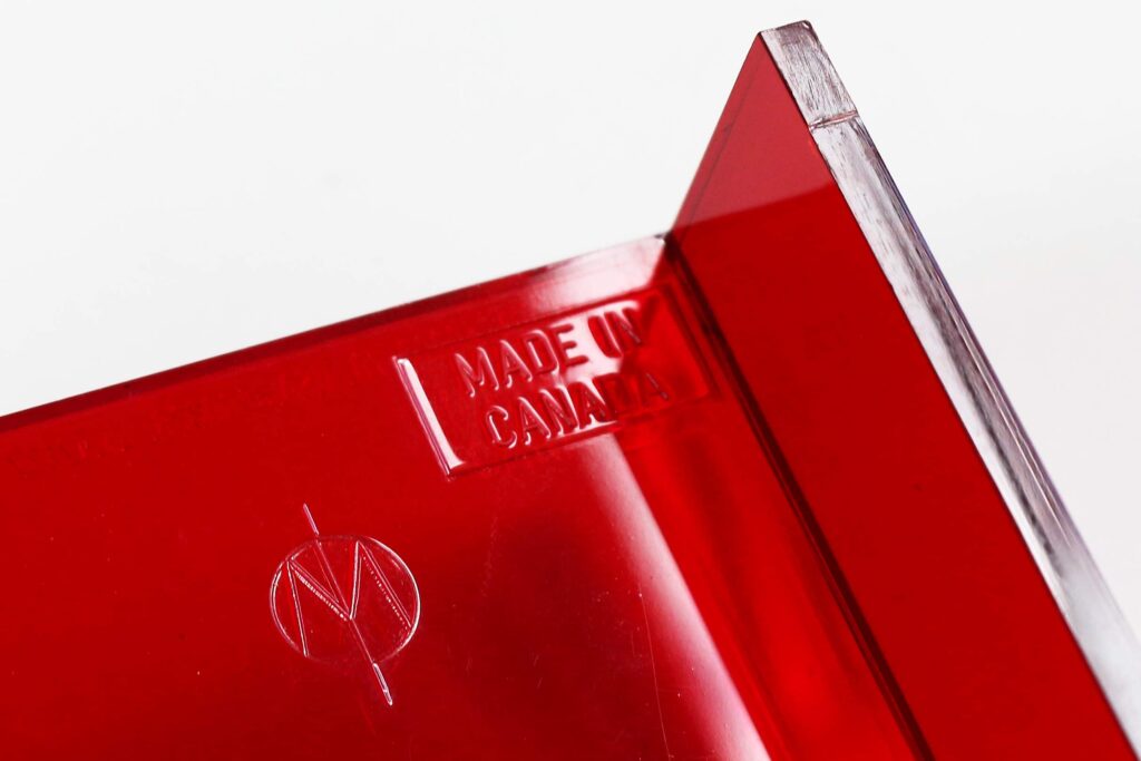Mira Made in Canada imprint detail with Mira-Math logo